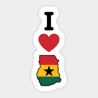 I Love Ghana African Pride Travel Sticker